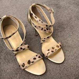 criss cross leopard evening shoes by Ann Marino